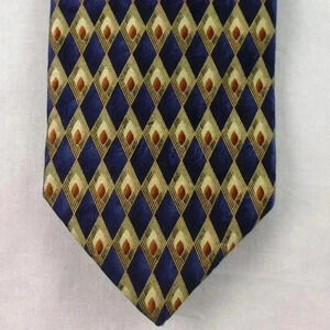 Jos A. Bank Blue Diamond Silk Tie 57" x 3.5"